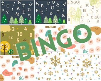 Raidžių ir skaičių BINGO