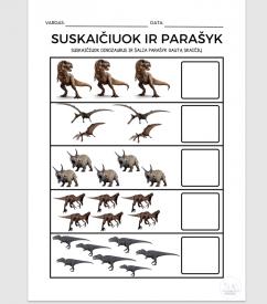Dinozaurų užduotėlės