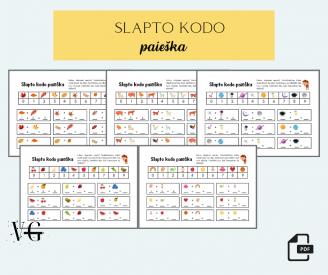 Slapto kodo paieška