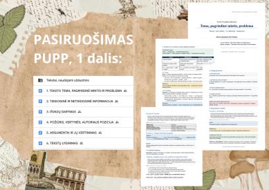 PUPP pasiruošimas. 1 dalis