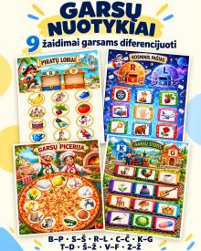 Logopediniai žaidimai garsams diferencijuoti