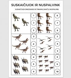 Dinozaurų užduotėlės