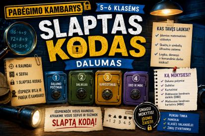 Pabėgimo kambarys SLAPTAS KODAS - dalumas