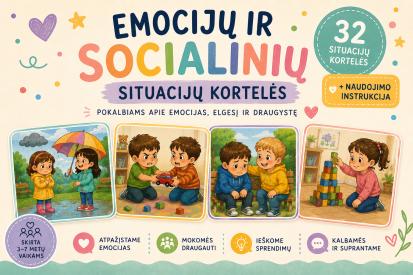 Emocijų ir socialinių situacijų kortelės
