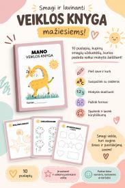 10 puslapių veiklos knygelė vaikams