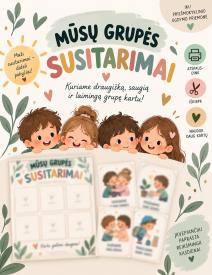 Mūsų grupės susitarimai - Interaktyvus daugkartinis plakatas ir kortelės