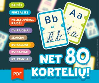 Kortelių rinkinys spausdinimui.