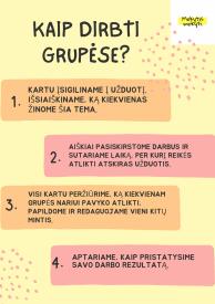 Darbo grupėse taisyklės