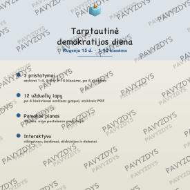 TARPTAUTINĖ DEMOKRATIJOS DIENA rugsėjo 15 d.: 3 pristatymai ir 12 užduočių 1-10 klasėms