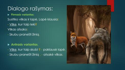 Dialogo rašymo pavyzdys 