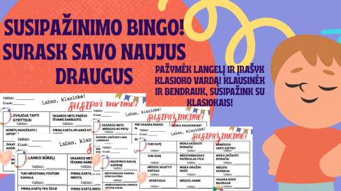  SUSIPAŽINIMO BINGO  Skaitmeninis žaidimas Rugsėjo 1-ajai