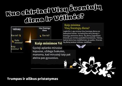 Interaktyvus Visų Šventųjų dienos ir Vėlinių pristatymas