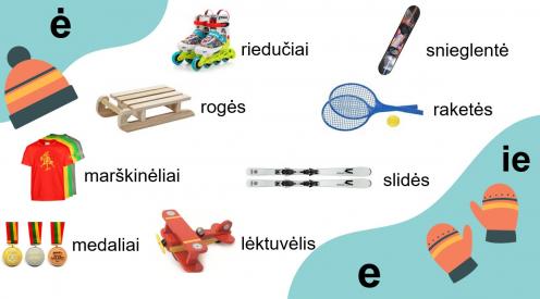 E, ė ir ie diferencijavimas