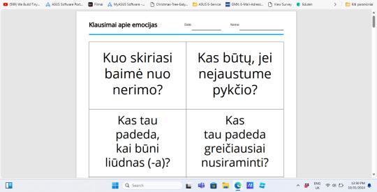 Klausimai apie emocijas