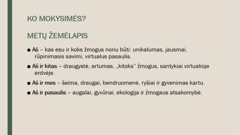 Etika I gimnazijos klasei. Pirmosios 3 pamokos. 30.1.1 Pažįsta savo unikalumą