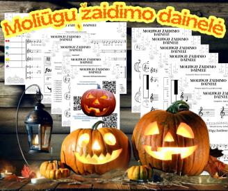 Moliūgų žaidimo dainelė ir užduotėlės