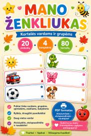 Mano ženkliukas-praktiškas paveiksliukų rinkinys darželio grupei.