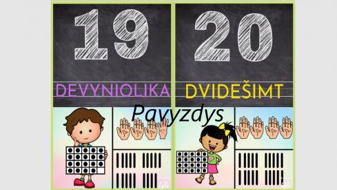 Skaičiai nuo 0 iki 20