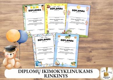 Diplomų ikimokyklinukams rinkinys