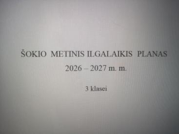 Šokio metinis ilgalaikis planas 3 klasei