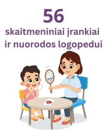 56 skaitmeniniai įrankiai ir nuorodos logopedui