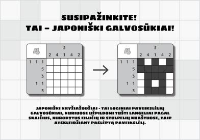 Japoniški galvosūkiai - nonogramos