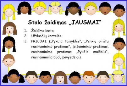 Stalo žaidimas JAUSMAI