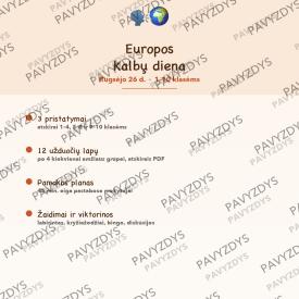 Europos kalbų diena. 3 pristatymai ir 12 užduočių 1-10 klasėms
