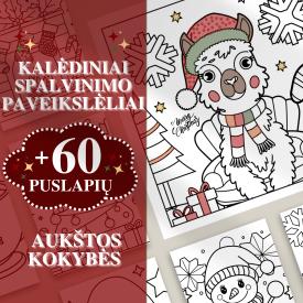 Kalėdiniai spalvinimo paveikslėliai vaikams - 66 puslapių