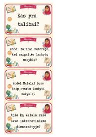 Knygos Kuri iš jūsų Malala klausimų kortelės