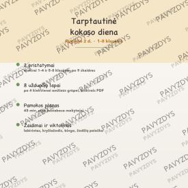 Tarptautinė kokoso diena rugsėjo 2 d.: 2 pristatymai ir 8 užduočių lapai, 1-8 klasėms