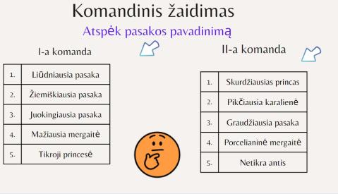 Viktorinos ir komandiniai žaidimai