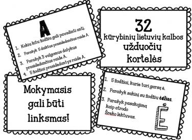 Žaidimas. Trumpos lietuvių kūrybinės užduotys 