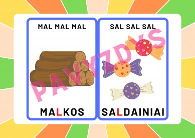 L žodžiuose ir sakiniuose