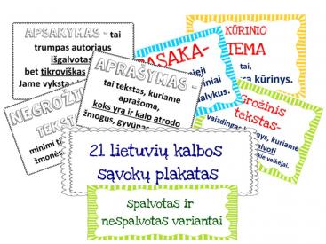 Lietuvių kalbos sąvokų plakatai