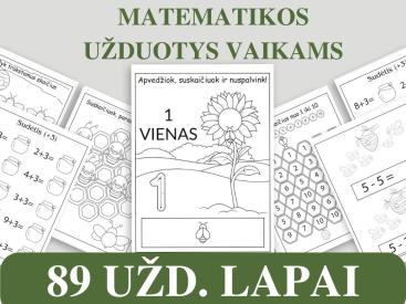 Matematikos uzduotys vaikams atsispaudinti, skaiciavimo uzduotys priesmokyklinukams