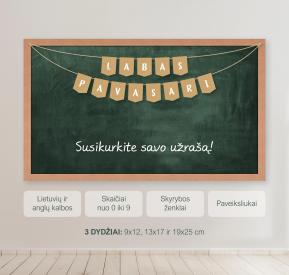 Raidžių girlianda Rustic