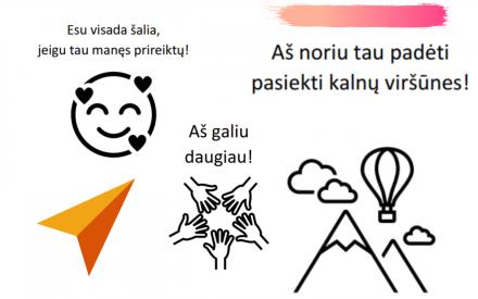 Motyvuojančios žinutės mokiniams