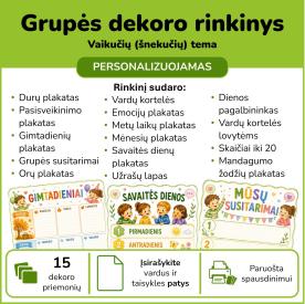 Grupės dekoro rinkinys - 15 dalių