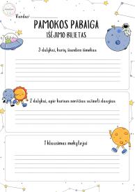 Pamokos pabaiga: išėjimo bilietas
