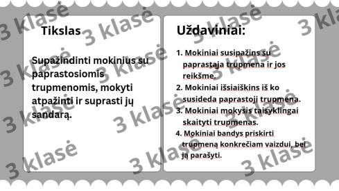 Paprastosios trupmenos - susipažinimas su nauja tema