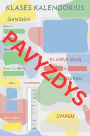 Klasės kalendorius, planuoklis - Spalvotos dėmės tema