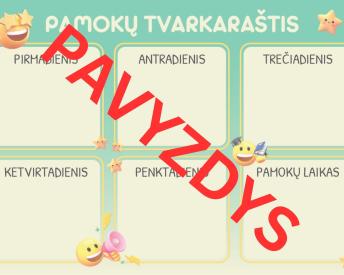 Pamokų tvarkaratis - Emoji tema