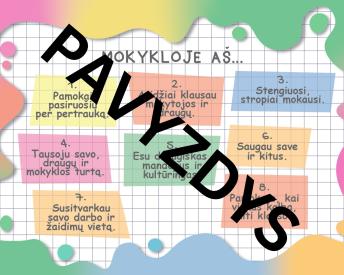Klasės susitarimai - Spalvos tema