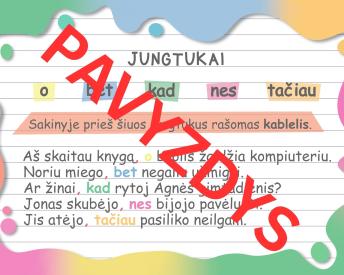 4 klasės taisyklės: Jungtukai - Spalvų tema