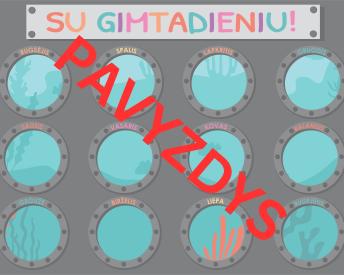 Gimtadienių kalendorius - Jūros tema