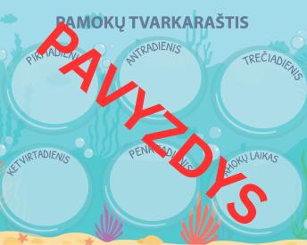 Pamokų tvarkaratis - Jūros tema