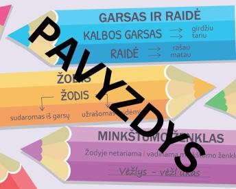 1-os klasės plakatai - Spalvoti pieštukai tema