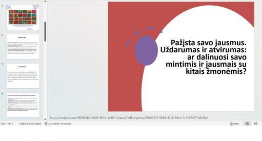 Pažįsta savo jausmus