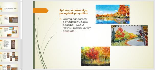 Dailės pamokos planas 